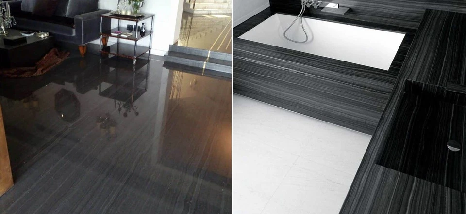 imperial Black Wooden Marble projects