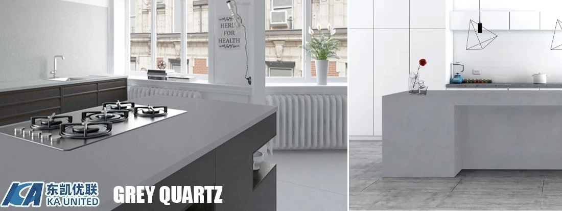 Grey Quartz Stone Countertops Projects KA UNITED Grey Quartz Stone Countertops Projects KA UNITED