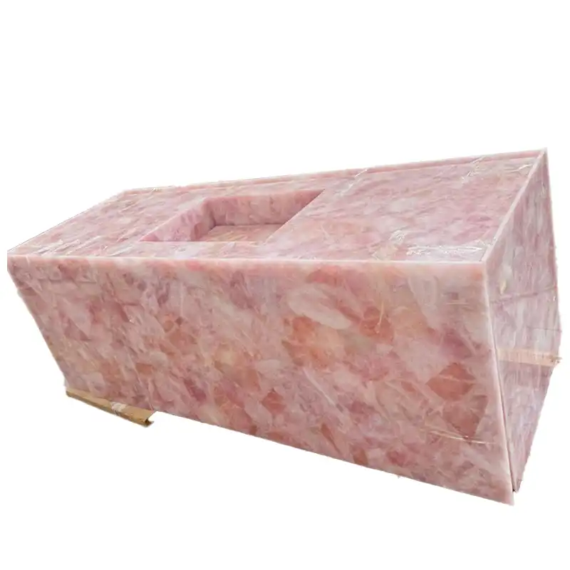 Pink Crystal Rose Quartz Countertops