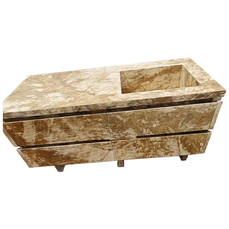 Giallo Siena Marble txee Vanity Tops
