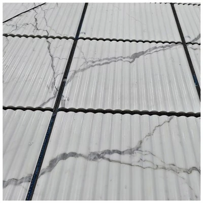 Calacatta Marble Fluted Pobzeb