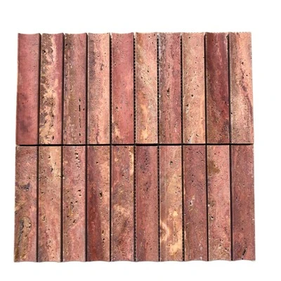 Liab Travertine Concave Mosaic Vuas